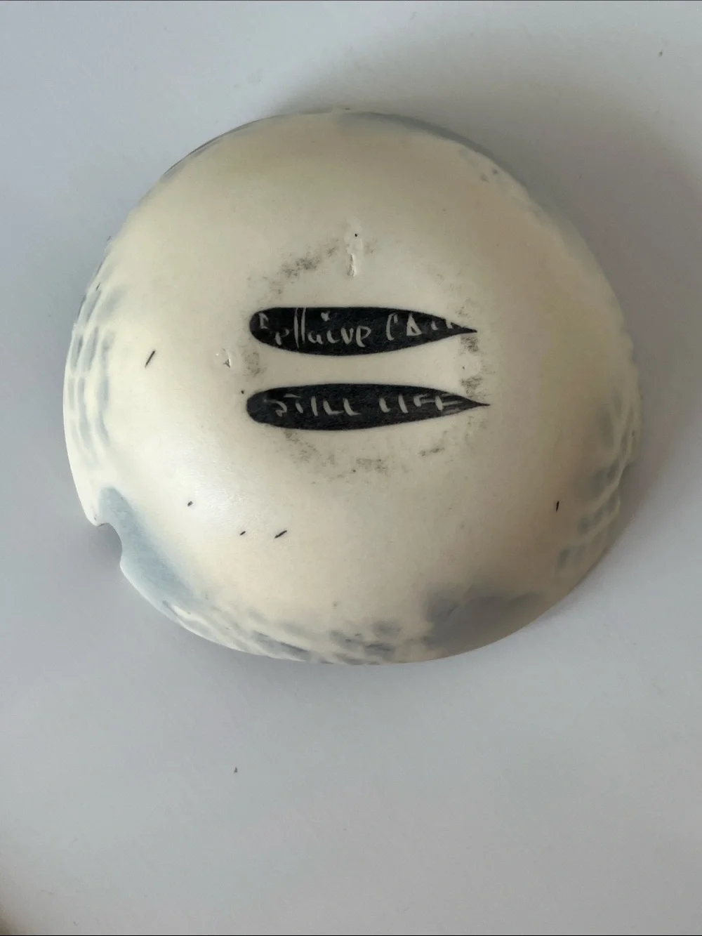 Vintage Marc Bellaire California Art Pottery Still Life Ashtray Hand Painted MCM